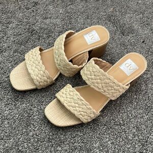 DV by Dolce Vita Tan Mules with Woven Design